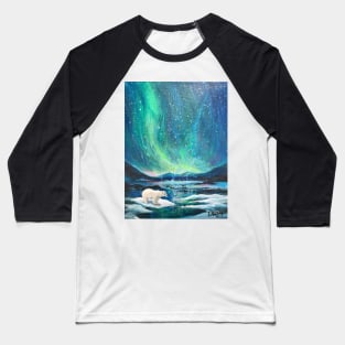 Aurora Borealis the Polar Bear Baseball T-Shirt